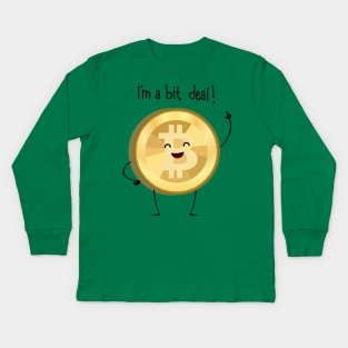 Bit Deal! (Green version) Kids Long Sleeve T-Shirt